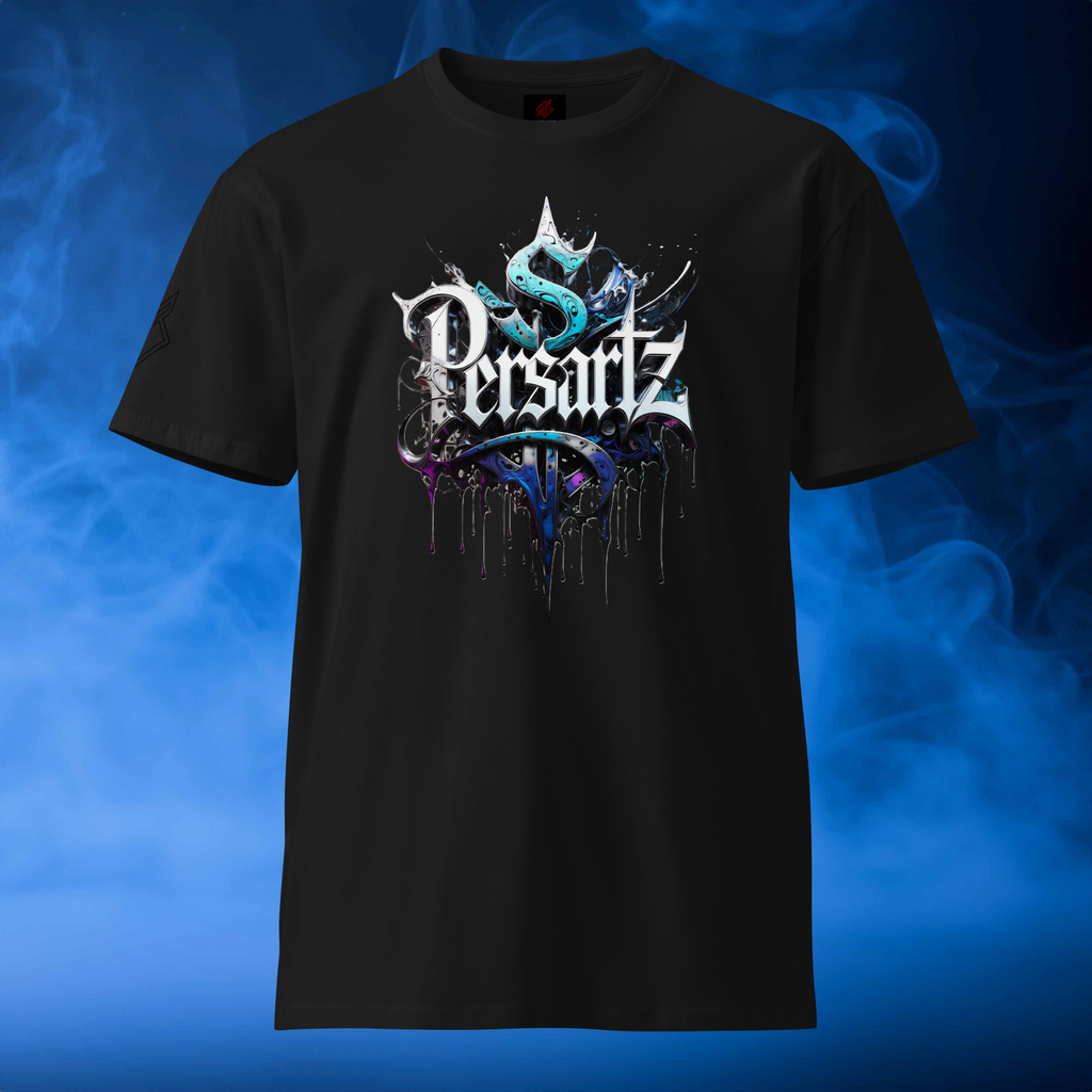 Persartz® Neon Drip Camiseta Streetwear Gótica Negro Frente DROP003