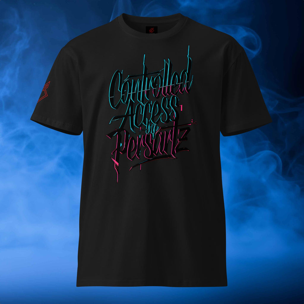 Persartz® Power Access Camiseta Streetwear Negro Frente DROP001