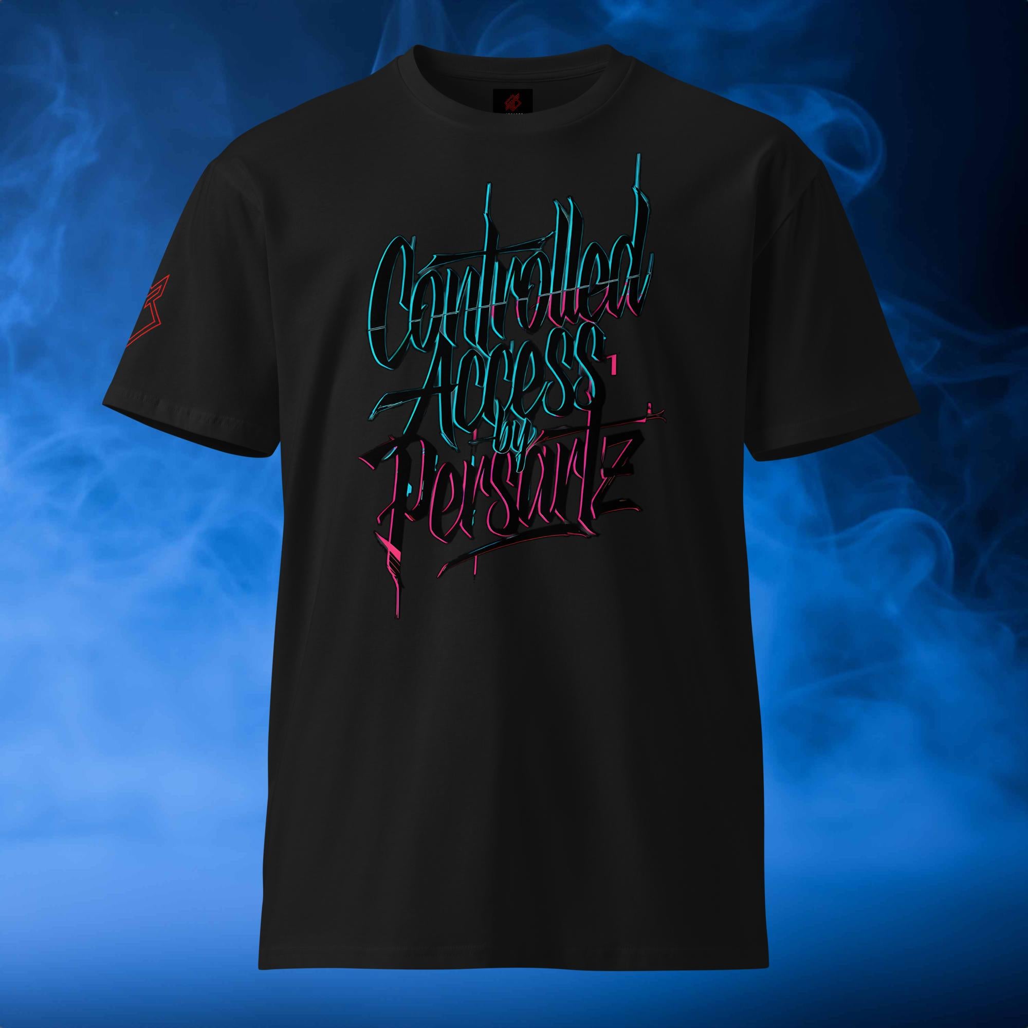 Persartz® Power Access Camiseta Streetwear Negro Frente DROP001