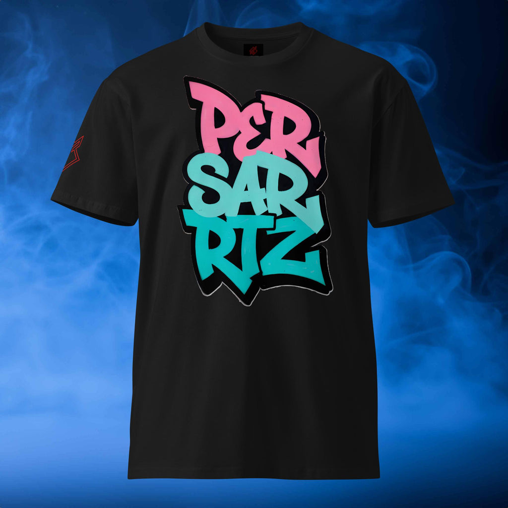 Persartz® Bubble Gum Camiseta Streetwear Negro Frente DROP001