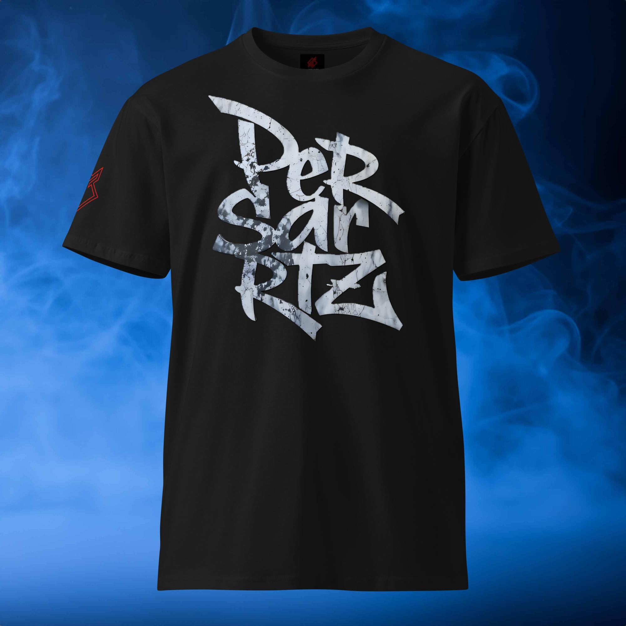 Persartz® Raw Dominion Camiseta Streetwear Negro Frente DROP001