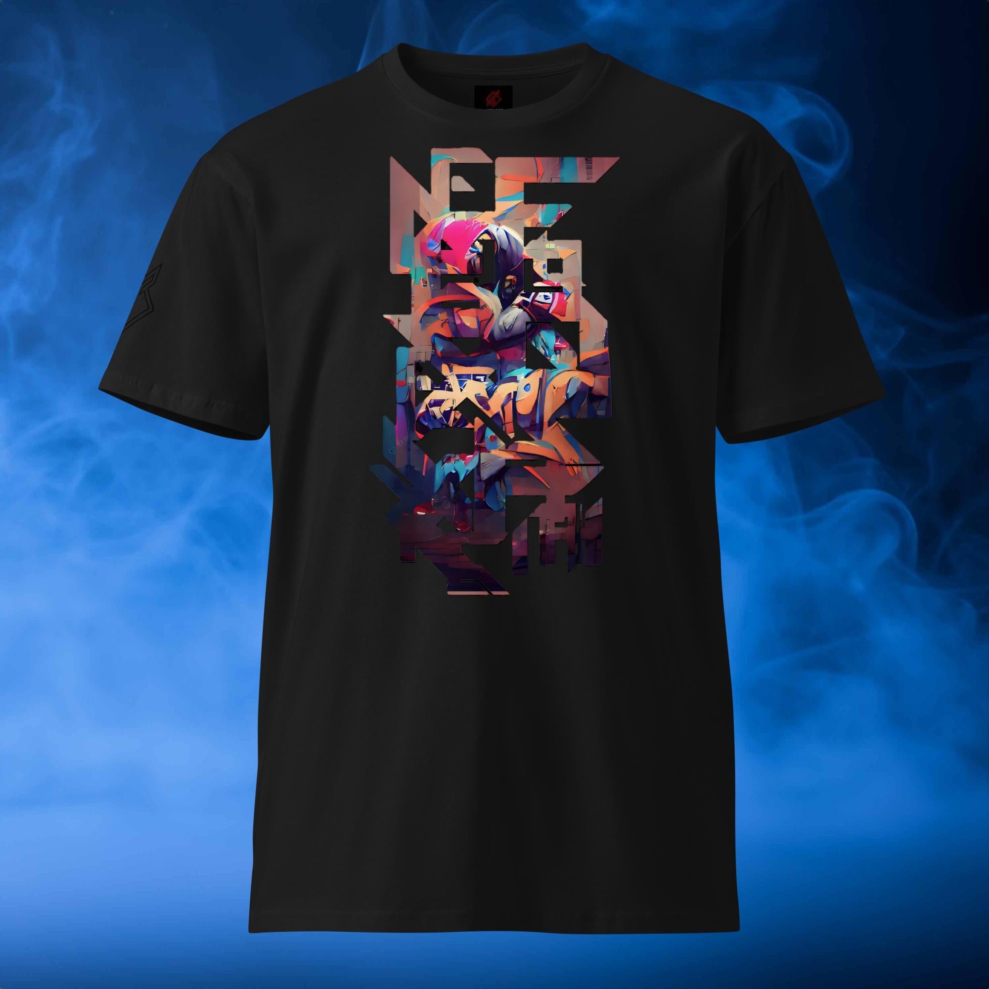 Persartz® Digital Riot Camiseta Streetwear Gráfica Negro Frente DROP001