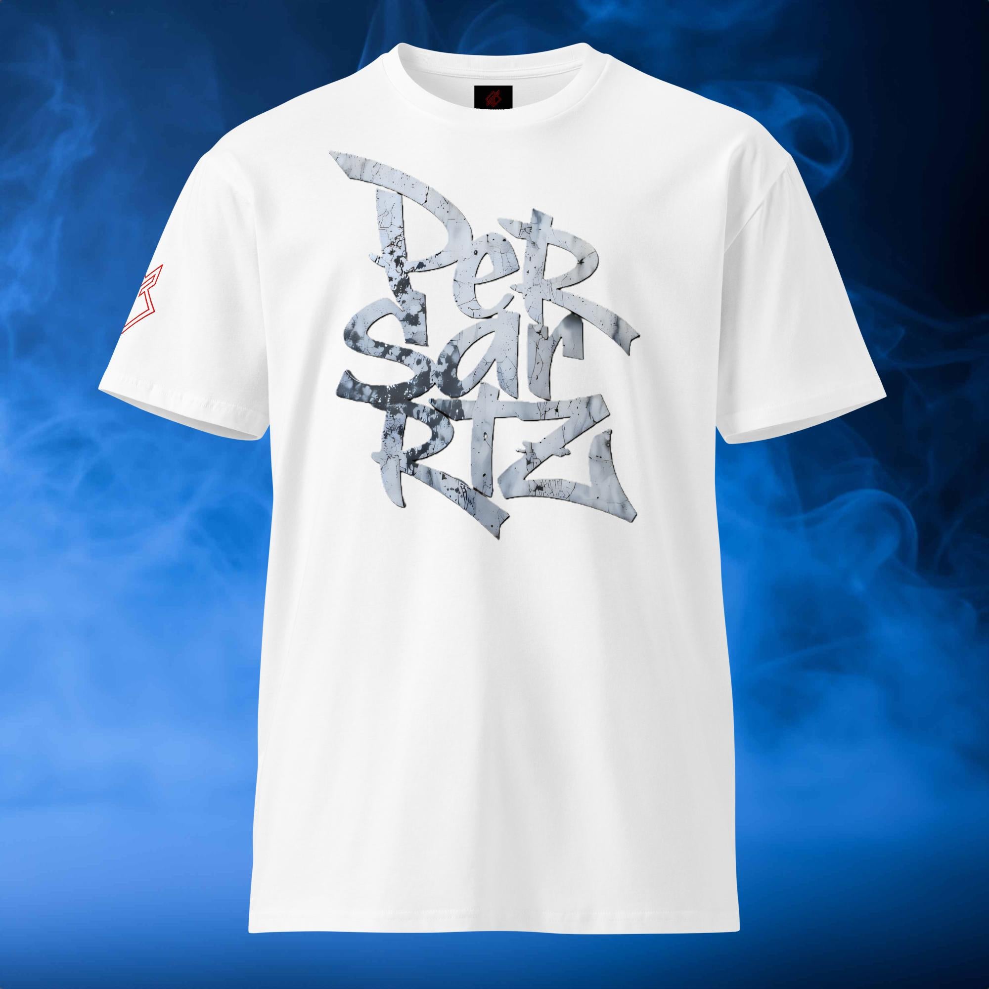Persartz® Raw Dominion Camiseta Streetwear Blanco Frente DROP001