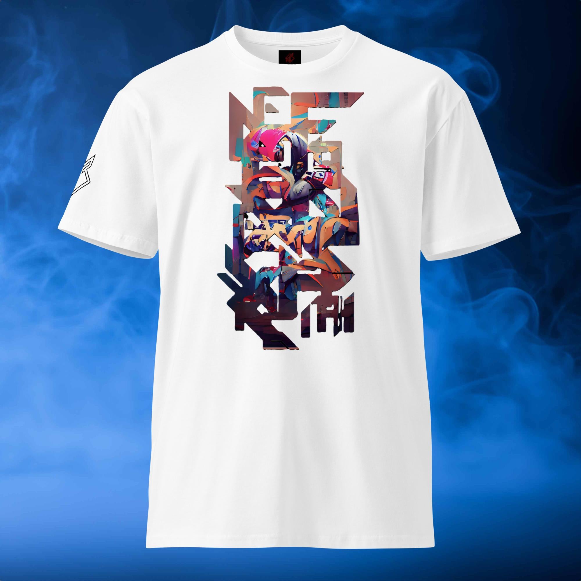 Persartz® Digital Riot Camiseta Streetwear Gráfica Blanco Frente DROP001