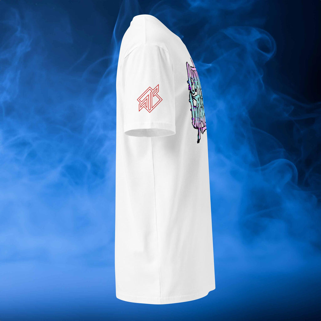 Persartz® Chaos Control Camiseta Streetwear Blanco Lateral DROP001