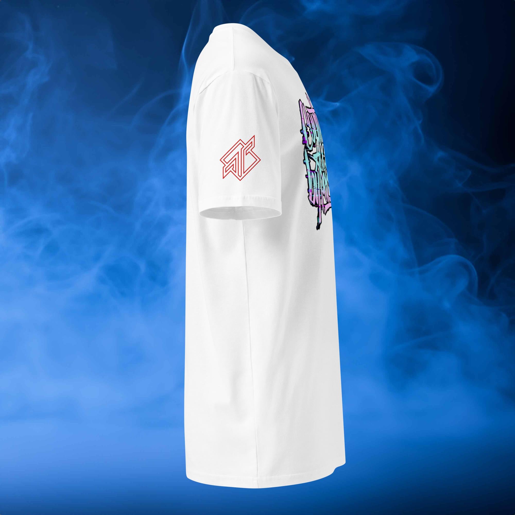 Persartz® Chaos Control Camiseta Streetwear Blanco Lateral DROP001